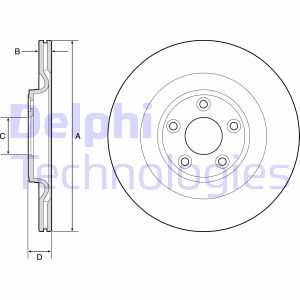 Bremsscheibe Hinterachse Delphi BG4833C Bremsscheibe Hinterachse Delphi BG4833C von Delphi