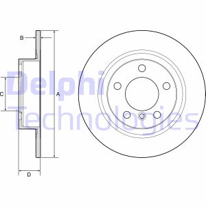 Bremsscheibe Hinterachse Delphi BG4916C Bremsscheibe Hinterachse Delphi BG4916C von Delphi