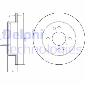 Bremsscheibe Hinterachse Delphi BG4917C von Delphi