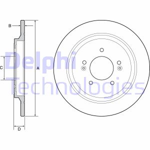 Bremsscheibe Hinterachse Delphi BG4932C Bremsscheibe Hinterachse Delphi BG4932C von Delphi
