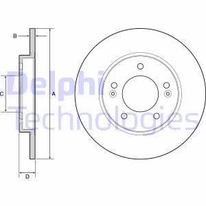 Bremsscheibe Hinterachse Delphi BG4949C von Delphi
