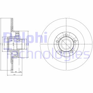 Bremsscheibe Hinterachse Delphi BG9024RS Bremsscheibe Hinterachse Delphi BG9024RS von Delphi