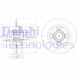 Bremsscheibe Hinterachse Delphi BG9029RS von Delphi