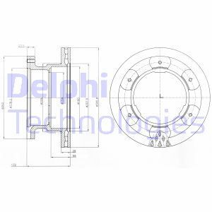 Bremsscheibe Hinterachse Delphi BG9069 von Delphi