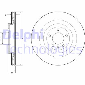 Bremsscheibe Hinterachse Delphi BG9126C Bremsscheibe Hinterachse Delphi BG9126C von Delphi