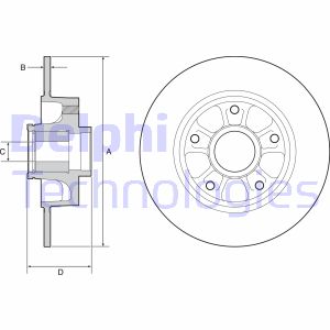 Bremsscheibe Hinterachse Delphi BG9230RSC Bremsscheibe Hinterachse Delphi BG9230RSC von Delphi