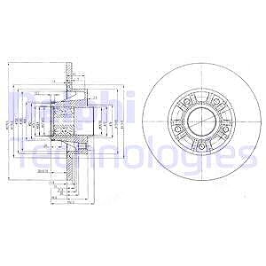Delphi Bremsscheibe Hinterachse Voll mit Radlager [Hersteller-Nr. BG9031RS] für Nissan, Opel, Renault von Delphi