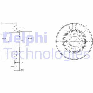 Bremsscheibe Vorderachse Delphi BG2109 Bremsscheibe Vorderachse Delphi BG2109 von Delphi