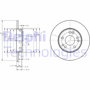 Bremsscheibe Vorderachse Delphi BG2314 von Delphi