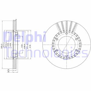 Bremsscheibe Vorderachse Delphi BG2365 von Delphi