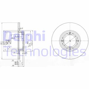 Bremsscheibe Vorderachse Delphi BG2533 von Delphi