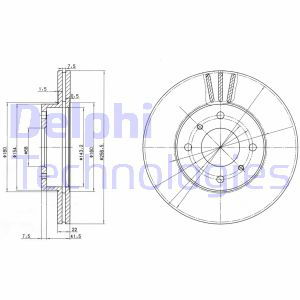 Bremsscheibe Vorderachse Delphi BG2567 von Delphi