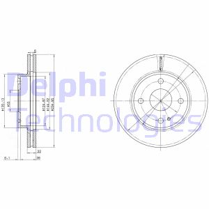 Bremsscheibe Vorderachse Delphi BG2629 von Delphi