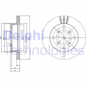 Bremsscheibe Vorderachse Delphi BG2645 Bremsscheibe Vorderachse Delphi BG2645 von Delphi