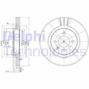 Bremsscheibe Vorderachse Delphi BG2712 von Delphi