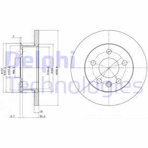 Bremsscheibe Vorderachse Delphi BG2716 von Delphi