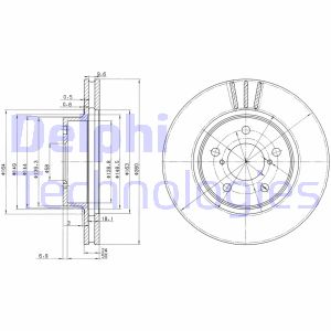 Bremsscheibe Vorderachse Delphi BG2767 von Delphi