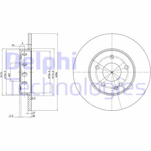 Bremsscheibe Vorderachse Delphi BG2769 von Delphi