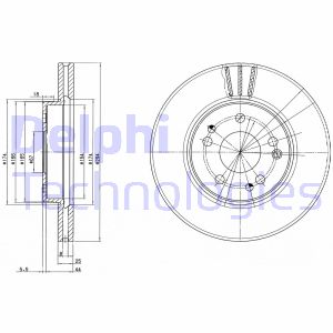 Bremsscheibe Vorderachse Delphi BG2772 von Delphi