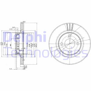 Bremsscheibe Vorderachse Delphi BG2784 von Delphi