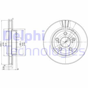 Bremsscheibe Vorderachse Delphi BG2880 von Delphi