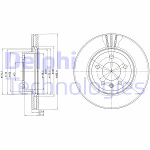 Bremsscheibe Vorderachse Delphi BG2908 von Delphi