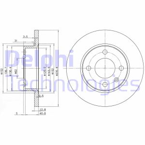 Bremsscheibe Vorderachse Delphi BG2910 von Delphi