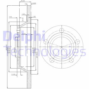 Bremsscheibe Vorderachse Delphi BG2987 von Delphi