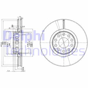 Bremsscheibe Vorderachse Delphi BG3033 von Delphi