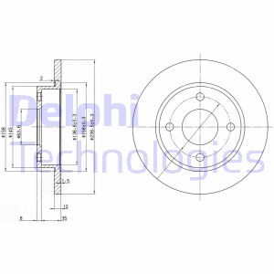 Bremsscheibe Vorderachse Delphi BG3055 von Delphi