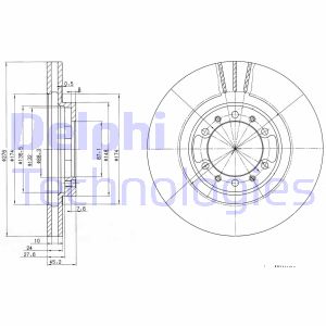 Bremsscheibe Vorderachse Delphi BG3099 von Delphi