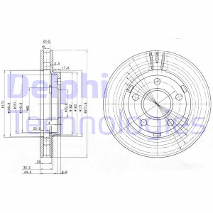 Bremsscheibe Vorderachse Delphi BG3144 Bremsscheibe Vorderachse Delphi BG3144 von Delphi