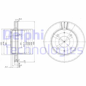 Bremsscheibe Vorderachse Delphi BG3202 von Delphi