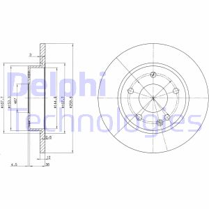 Bremsscheibe Vorderachse Delphi BG3394 von Delphi