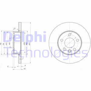Bremsscheibe Vorderachse Delphi BG3415 von Delphi