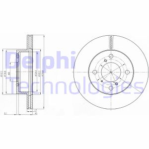 Bremsscheibe Vorderachse Delphi BG3499 Bremsscheibe Vorderachse Delphi BG3499 von Delphi