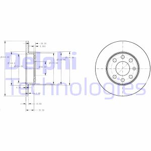 Bremsscheibe Vorderachse Delphi BG3567 Bremsscheibe Vorderachse Delphi BG3567 von Delphi