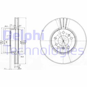 Bremsscheibe Vorderachse Delphi BG3628 Bremsscheibe Vorderachse Delphi BG3628 von Delphi