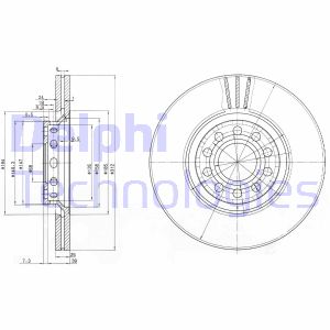 Bremsscheibe Vorderachse Delphi BG3657 Bremsscheibe Vorderachse Delphi BG3657 von Delphi