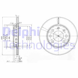 Bremsscheibe Vorderachse Delphi BG3658 von Delphi