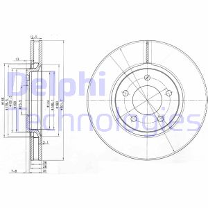 Bremsscheibe Vorderachse Delphi BG3716 Bremsscheibe Vorderachse Delphi BG3716 von Delphi