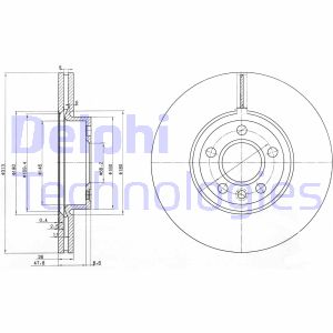 Bremsscheibe Vorderachse Delphi BG3719 von Delphi