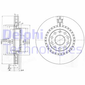 Bremsscheibe Vorderachse Delphi BG3723 Bremsscheibe Vorderachse Delphi BG3723 von Delphi