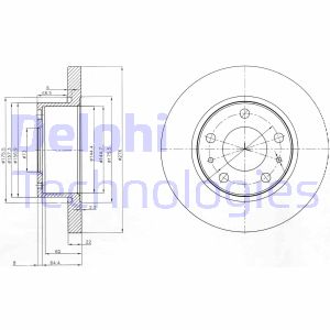 Bremsscheibe Vorderachse Delphi BG3752 Bremsscheibe Vorderachse Delphi BG3752 von Delphi