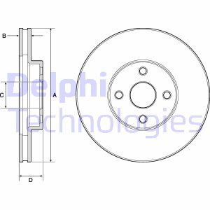 Bremsscheibe Vorderachse Delphi BG3780 Bremsscheibe Vorderachse Delphi BG3780 von Delphi