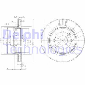 Bremsscheibe Vorderachse Delphi BG3803 von Delphi