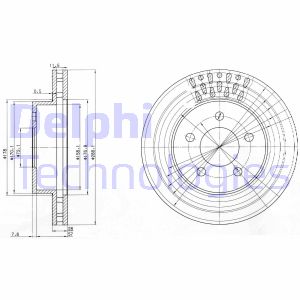 Bremsscheibe Vorderachse Delphi BG3846 von Delphi