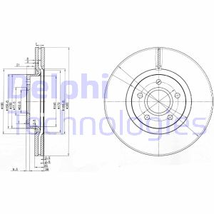 Bremsscheibe Vorderachse Delphi BG3895C Bremsscheibe Vorderachse Delphi BG3895C von Delphi