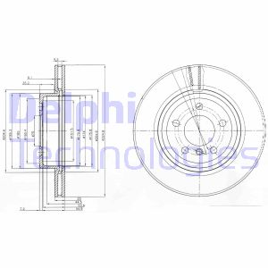 Bremsscheibe Vorderachse Delphi BG3938 von Delphi