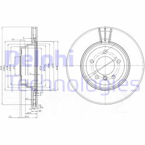 Bremsscheibe Vorderachse Delphi BG3959 von Delphi